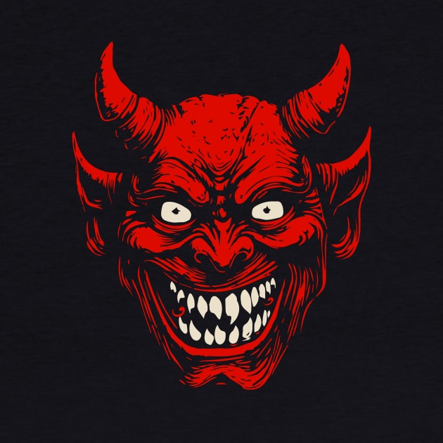 Lino Cut Devil by n23tees